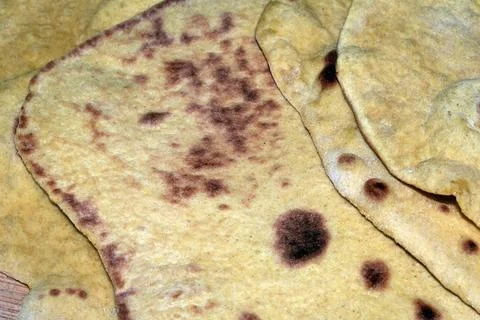 Close up of roti flatbreads side dish for dinner Stock Photos
