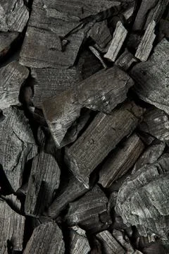 Close up of rough black coal background. Stock-Fotos