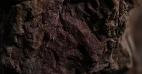 Close-up of Rough Brown Rock Surface Stock Footage 287877723