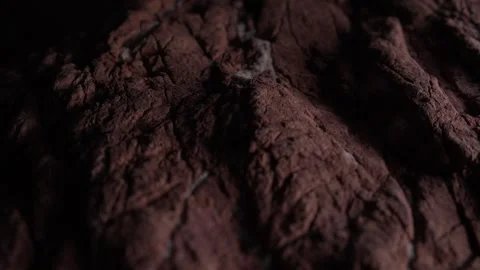 Close-up of Rough Brown Textured Rock Surface. Stock Footage 285489656