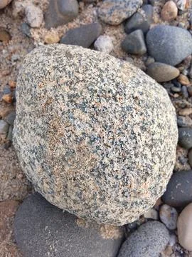 Close Up of Rough Granite Boulder Texture Stock Photos