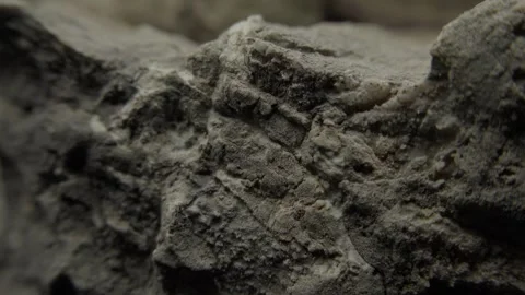 Close-up of rough stone surface with natural grooves Stock Footage 287875965