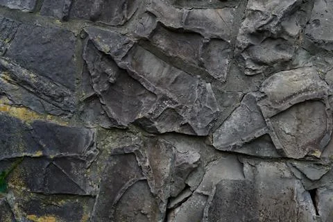 Close-up of Rough Stone Wall Texture Stock Photos
