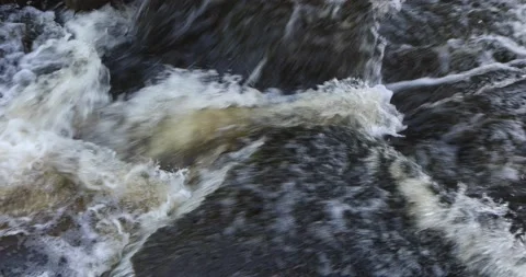 Close-up of an rough stream Stock-Footage 134701523