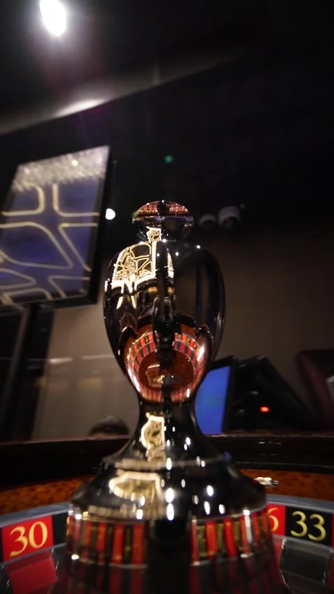 Close-Up of Roulette Ball Landing on Winning Number | Vertical Video Stock Footage 294808406