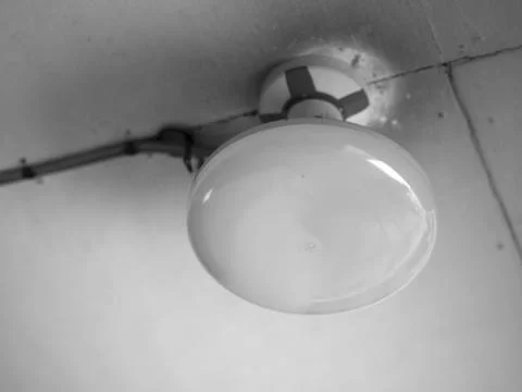 CLOSE-UP OF ROUNDED CEILING LIGHT Stock Photos
