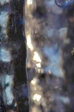 Close up of a row of icicles Stock Photos