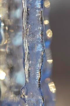 Close up of a row of icicles Stock Photos