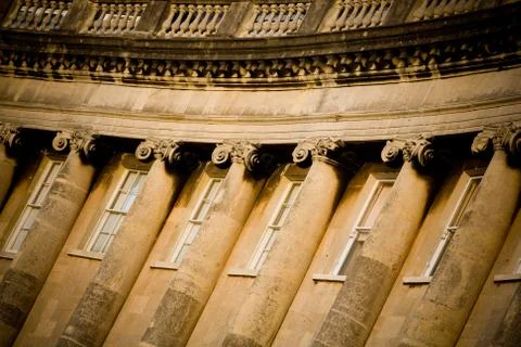 Close-up of royal crescent, bath Stock Photos