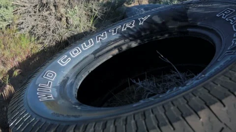 Close-up of rubber tyre Stock Footage 49099665