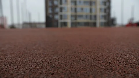 Close-Up of Rubberized Playground Surface Stock Footage 297497754
