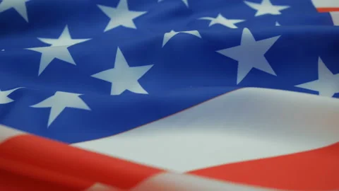Close up ruffles American flag Stock Footage 155368450