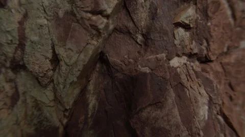 Close-Up of Rugged Brown Rock Surface Stock Footage 289517954