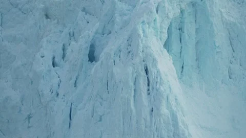 Close-Up of Rugged Eqi Glacier Front near Ilulissat Greenland Stock-Footage 345586911