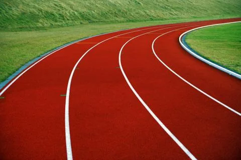 Close-up of running track Stock Photos
