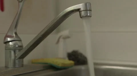 Close up of running water Stock Footage 45922379
