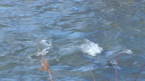 Close Up of a Rushing River Stock Footage 42942202
