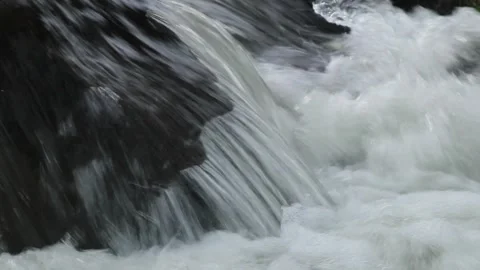 Close-up Of The Rushing Water 스톡 동영상 242963120