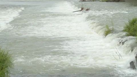 Close up on rushing water in river 库存影片 246463091
