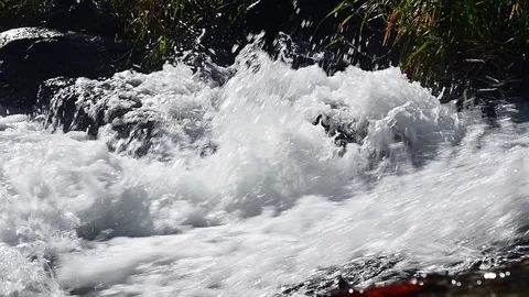 Close up of the rushing waters Stock-Footage 85463194
