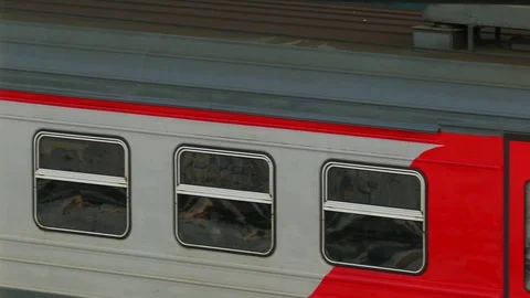 Close up of Russian Train Stock Footage 76471064