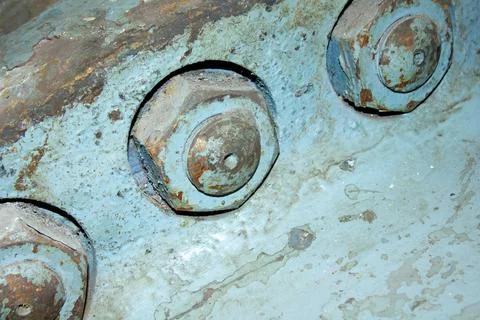 Close up of an rusted bolt, hd rusty metal Stock Photos