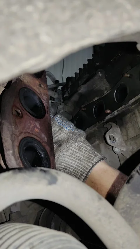 Close-up of rusted mechanical parts during industrial repair Stock Footage 346638478