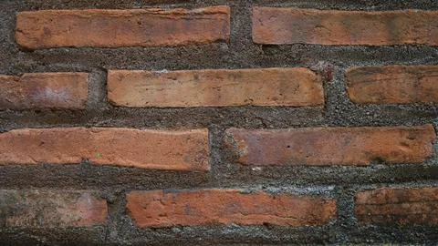 Close-Up Rustic Brick Masonry Wall Pattern for Construction Background Stock Photos