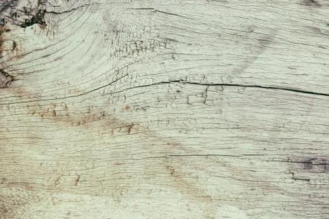 Close up rustic wood table with grain texture in vintage style. Surface of ol Foto stock
