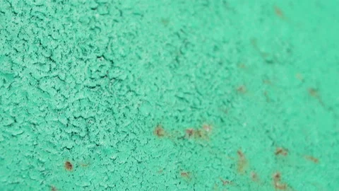 Close-up of a rusty blue paint on metal. Stock Footage 155281034