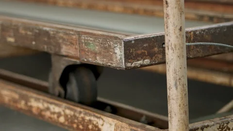 Close Up of Rusty Cart and Wheel Stock-Footage 101671359