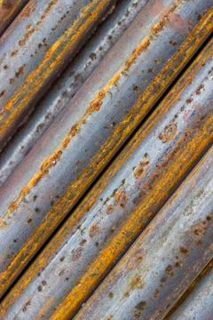 Close of rusty iron rods 3 Stock Photos