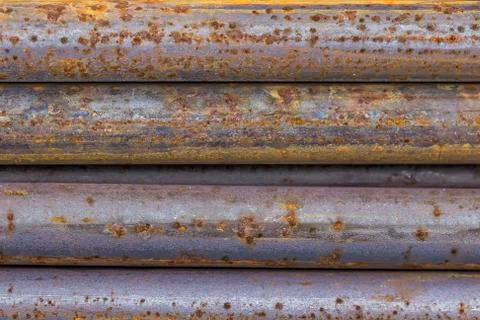 Close of rusty iron rods Stock Photos