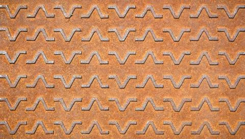 Close-up of a rusty manhole Stock Photos