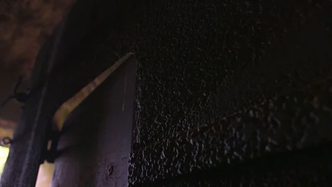 Close-up rusty melat door Stock Footage 126585116