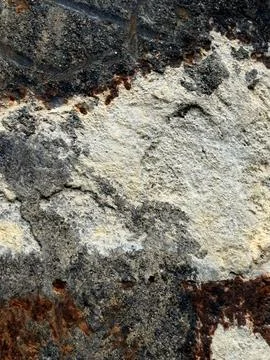Close-up of rusty metal surface with peeling paint Stock Photos