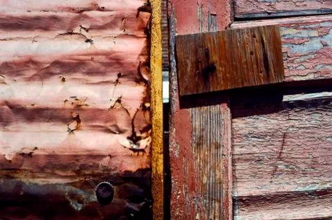 Close up of a rusty metal wall Stock-Fotos