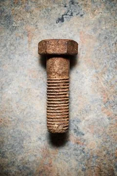 Close-up of a rusty screw Stock Photos