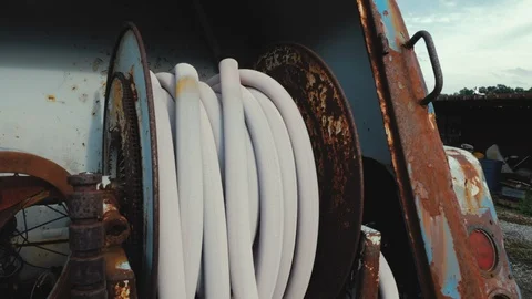 Close up on a rusty truck Stock Footage 93978659