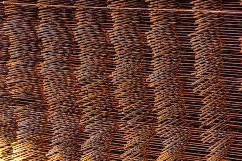 Close-up of Rusty Wire Mesh Texture Stock-Fotos