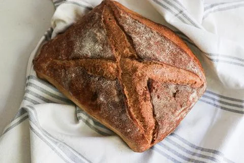 Close up Rye Sour Dough Bread Stock Photos