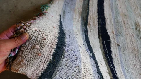 Close-up sackcloth models, old sackcloth samples in turkey, 스톡 동영상 225756190
