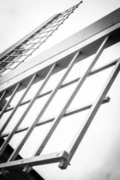 Close Up Of The Sails Of An Old Windmill Stock Photos