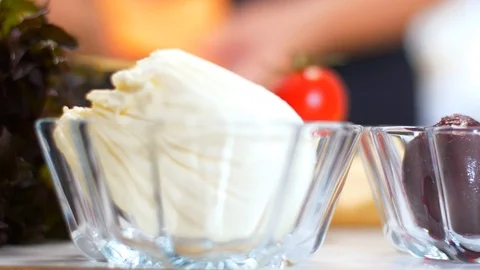 Close up of salad products Stock Footage 111416855