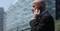 Close Up Salesman Businessman Phone Talking Financial Discussion Office Building 4k or 4k+ Resolution