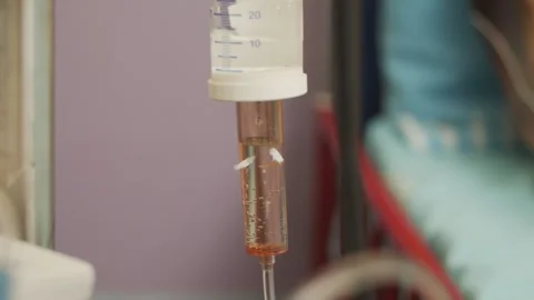 Close Up Saline Iv Drip For Patient And Infusion Pump In Hospital Stock Footage 160217890