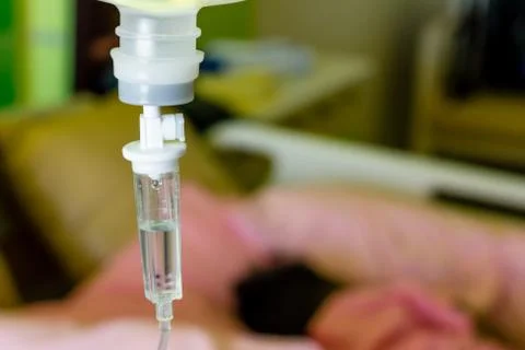 Close up saline Stock Photos