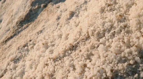 Close up of salt in saline mine Stock Footage 54114429