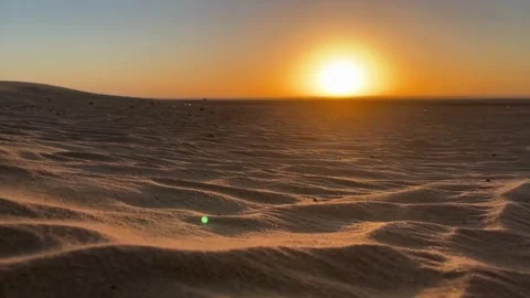Close-Up of Sand and Dunes on a Clear Blue Day Stock Footage 276279954