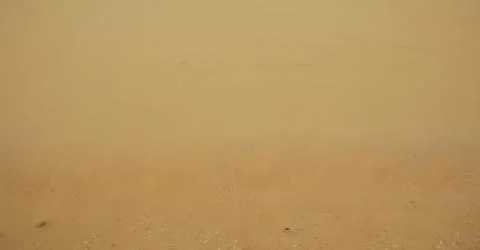 A close up of a sand dune in the desert Ilustração Stock